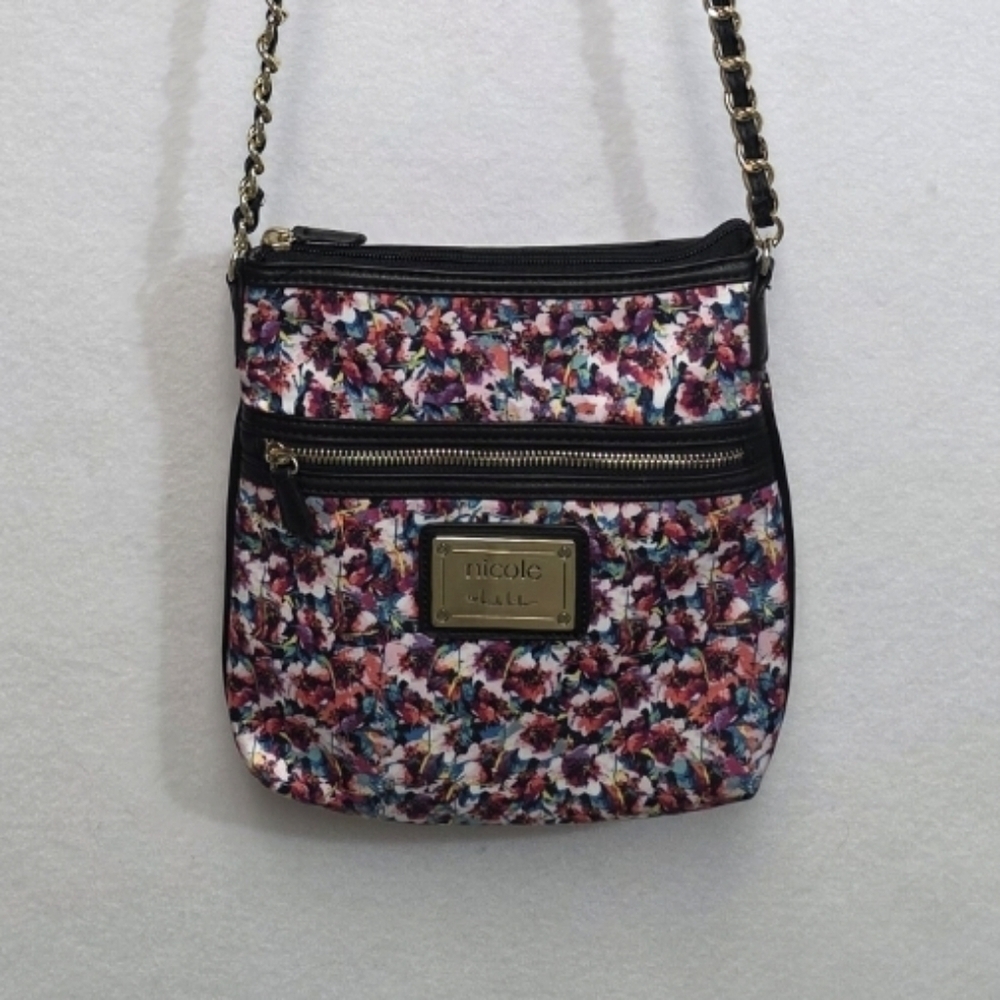 Nicole By Nicole Miller Pansy Multicolor Crossbody Bag With Goldtone Hardware